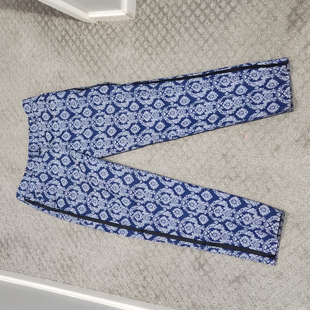 Q Mack women pants Indigo & white print size 6